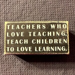 🎉Teacher sign - wooden - very cute